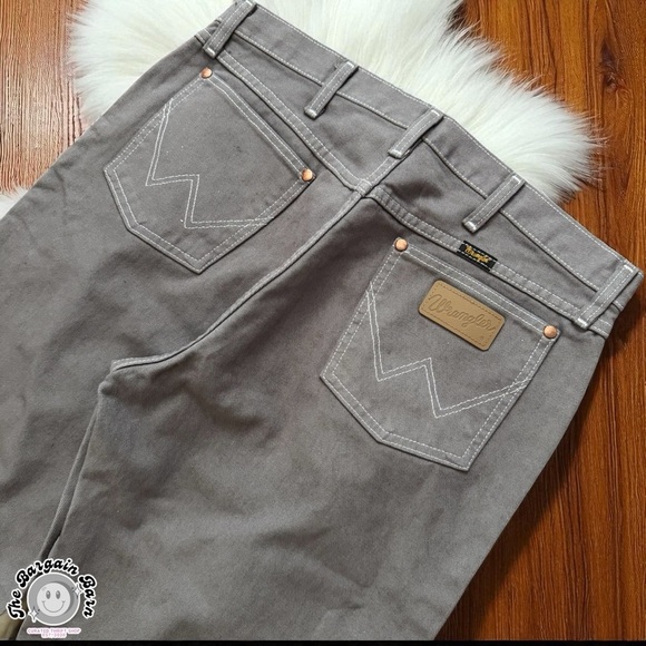 Wrangler 13MWZ Gray Work Jeans 33x36 Cowboy Cut Original Fit Vintage Mexico - Picture 5 of 7